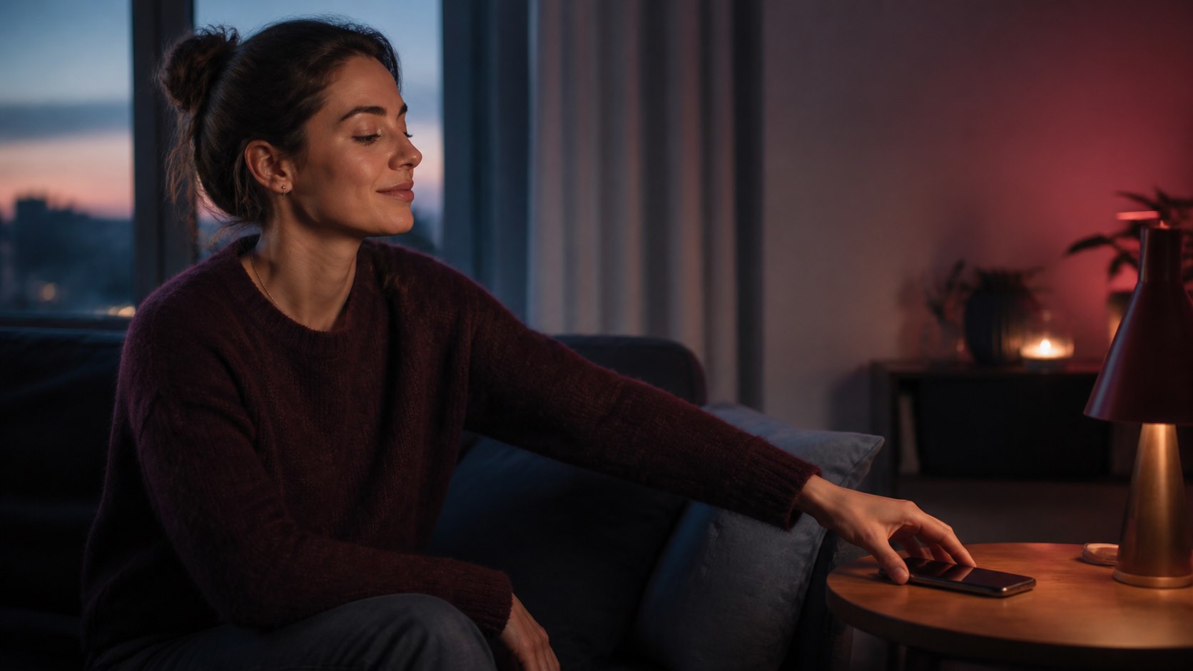 Une personne pose son téléphone après avoir refusé un rendez-vous avec respect