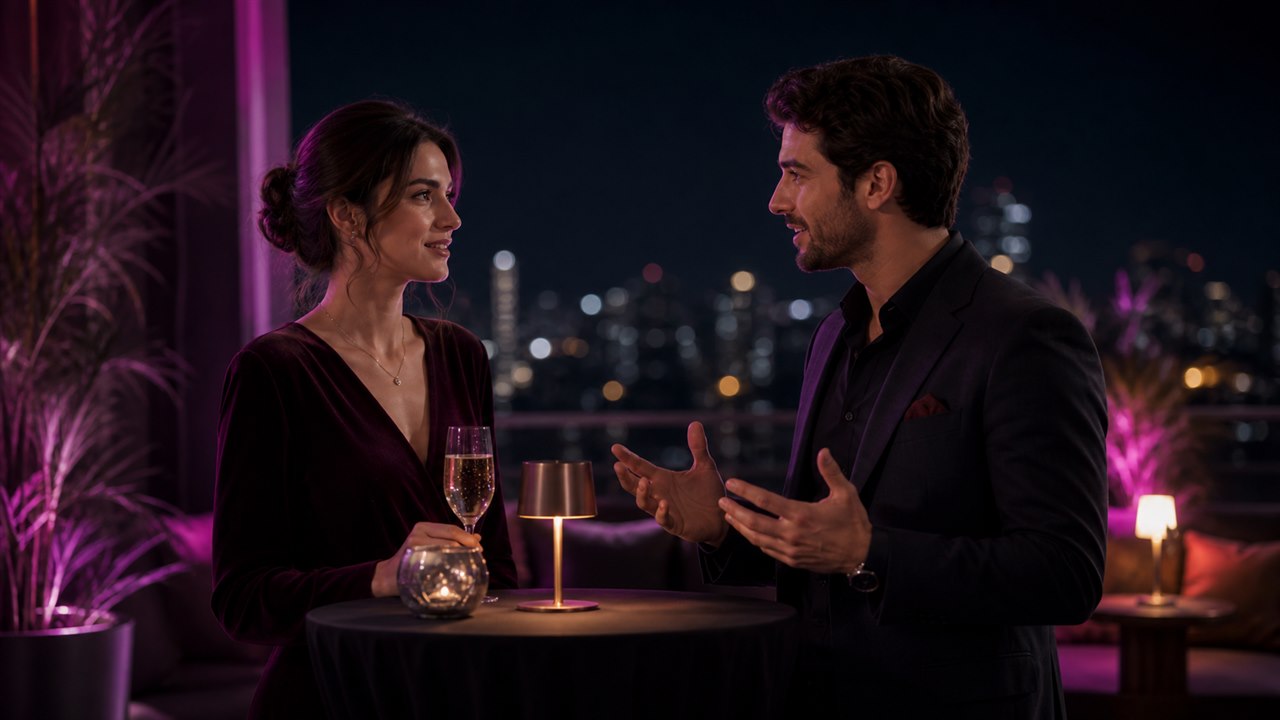 Deux personnes adaptent leur style de flirt à la situation